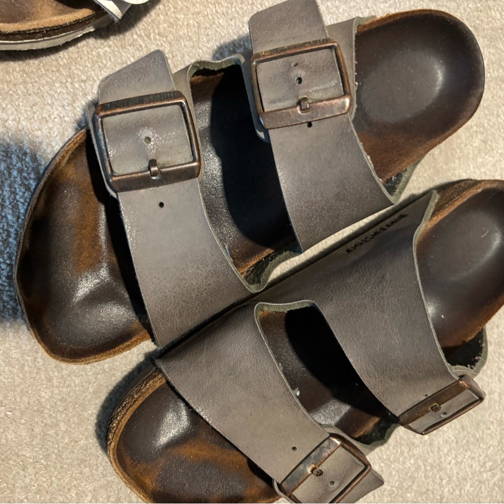 Birkenstock Men's Double-Buckle Sandals in Dark Brown